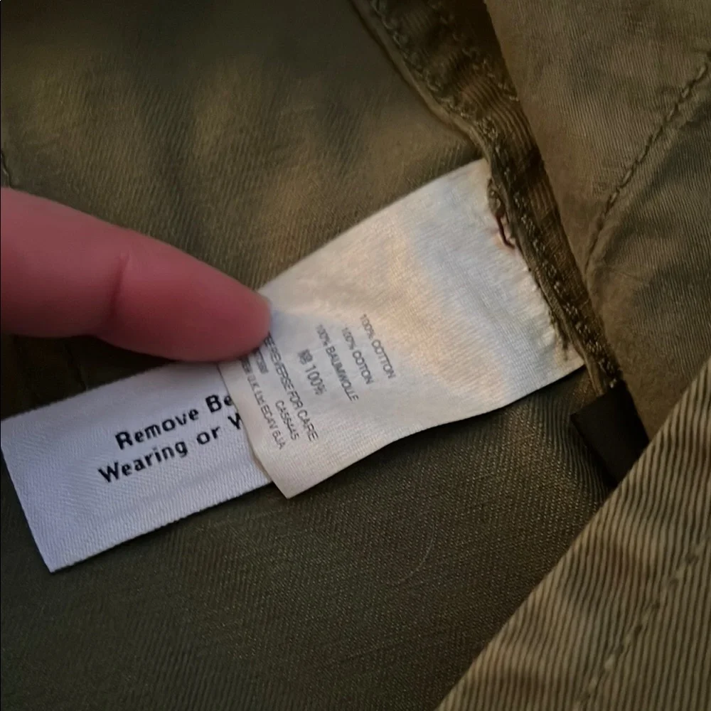 NWT J. Crew Double-breasted Olive Green Skirt, size 2 - Picture 4 of 6